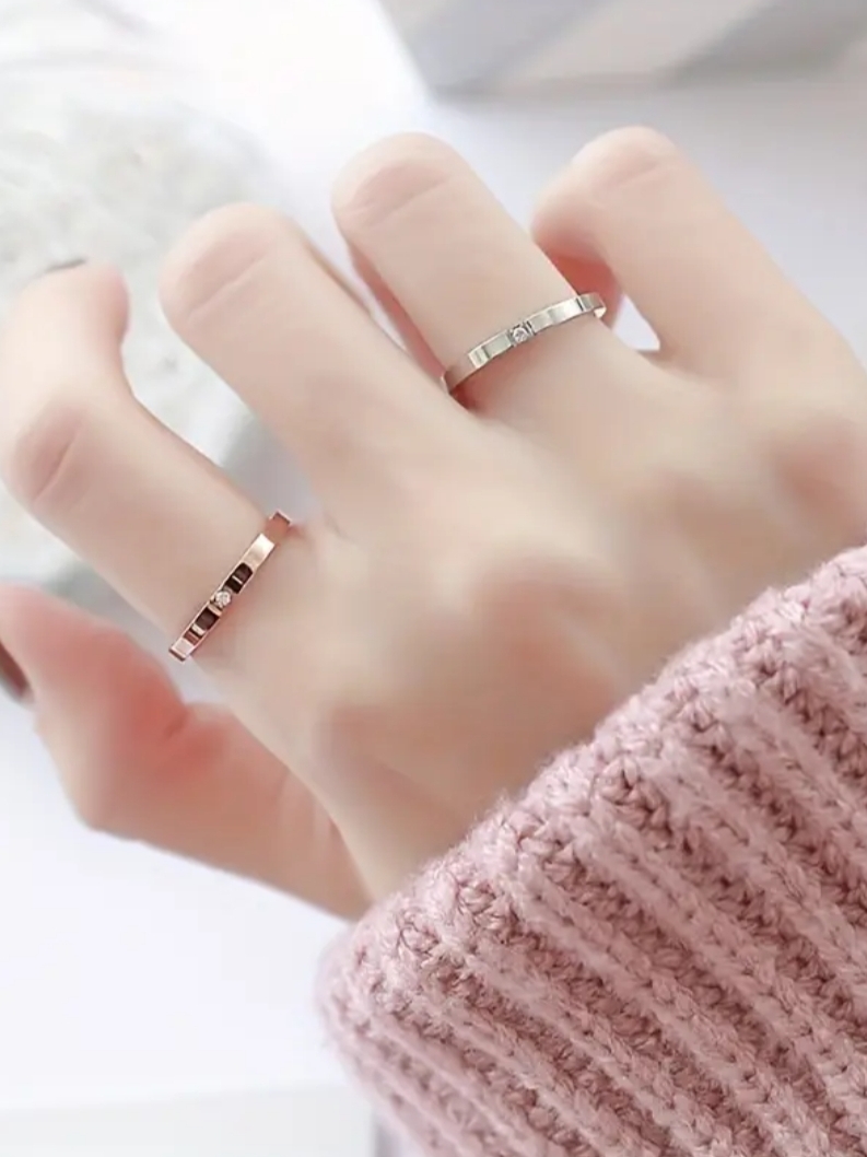 18 Kt Gold Over Titanium Ring Set